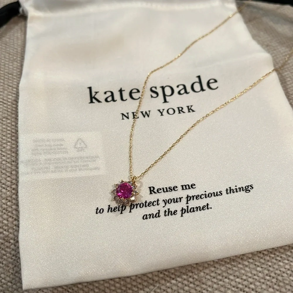 kate spade Pink Halo Pendant Necklace/NWT